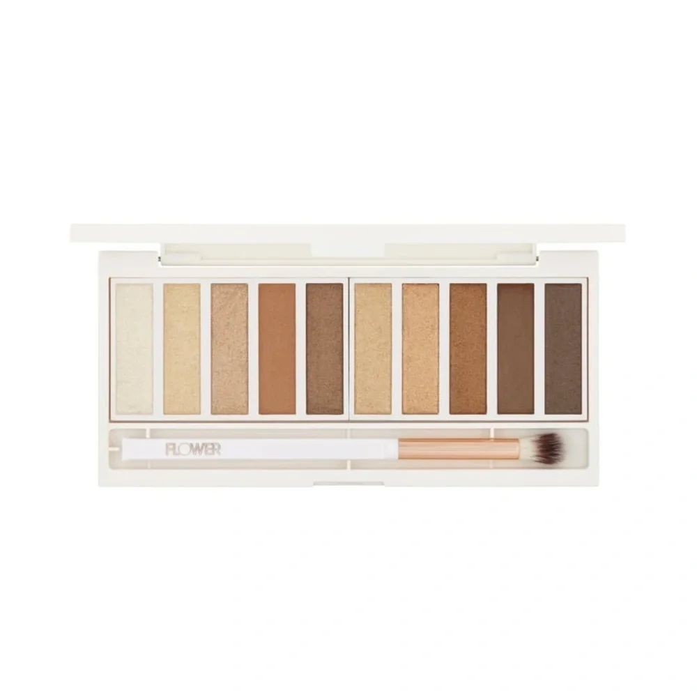 FLOWER Beauty 10 Shade Shimmer & Shade Eyeshadow Palette - Gimme Gold New Sealed - Picture 2 of 8